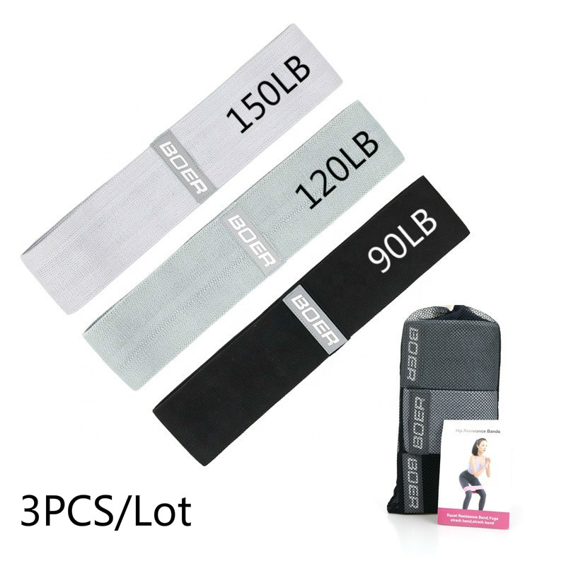 Home Gym Kit - 3Pcs Vrouwen Mannen Stof Resistance Bands