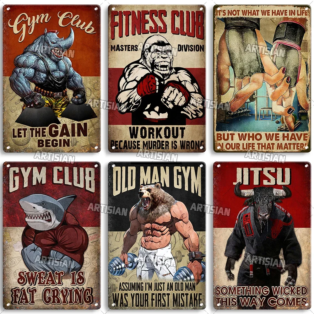 Home Gym On Wall - Oudere Mannen Gym Club Inspirerende Zin