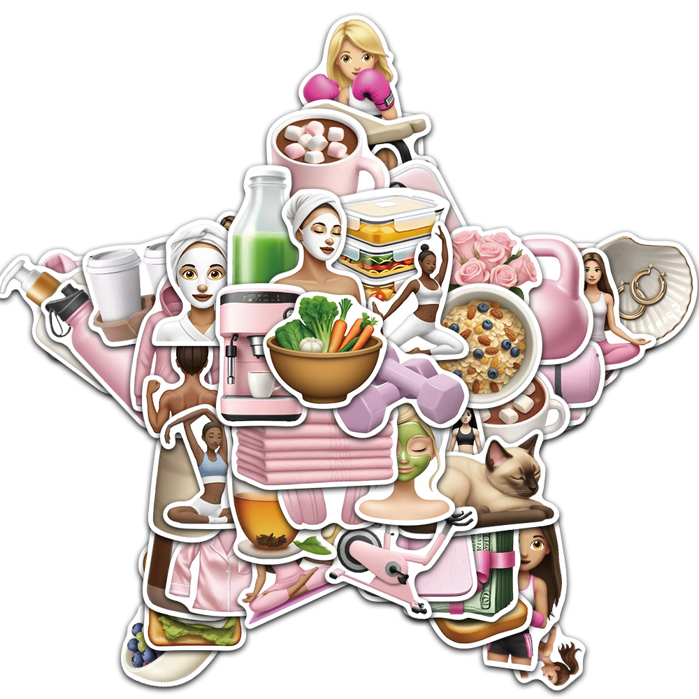 Home Gym On Wall - 50/100PCS Fitness GYM Meisje Creatieve Stickers