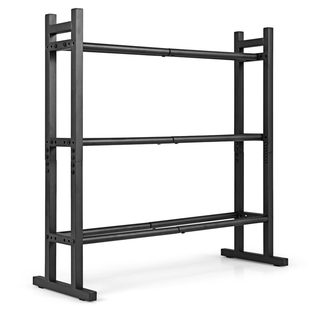 Home Gym Equipments - Zware 3-laags dumbbellrek, poedercoating stalen gewichtsopbergstandaard