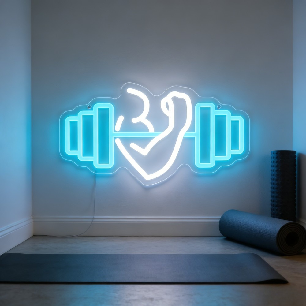 Home Gym Yoga Studio - Biceps Dumbbell Neon Sign LED Wanddecoratie