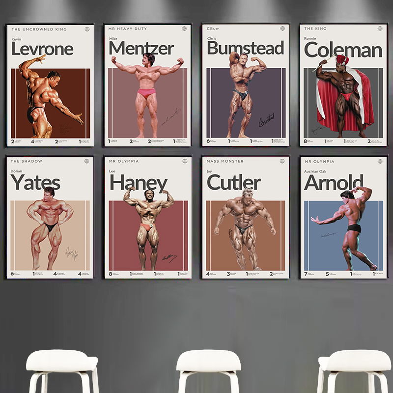 Home Gym On Wall - Motivatie Bodybuilder Poster Bumstead Coleman Mr