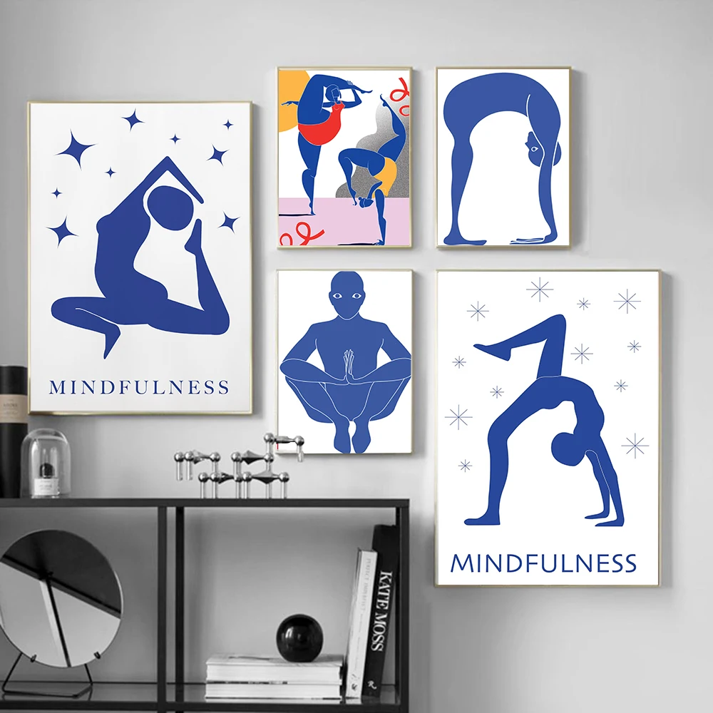 Home Gym Yoga Studio - Thuisoefening Gym Yoga Pose Abstract Poster