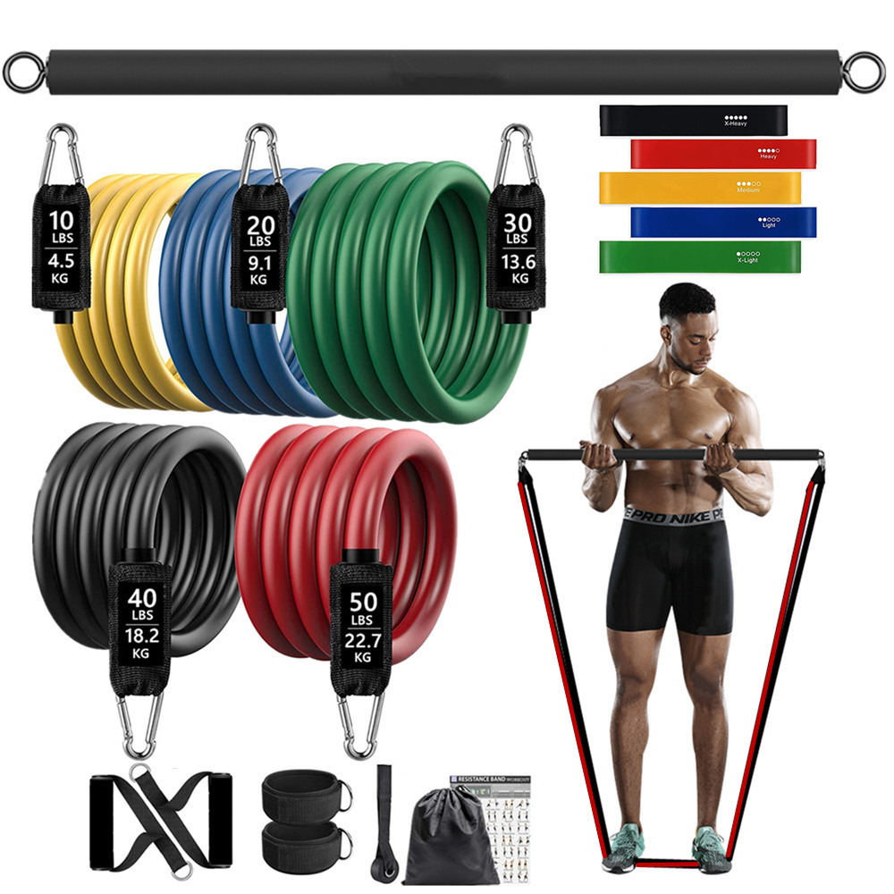 Home Gym Kit - 150lb Fitness Booty Weerstand Elastische Band