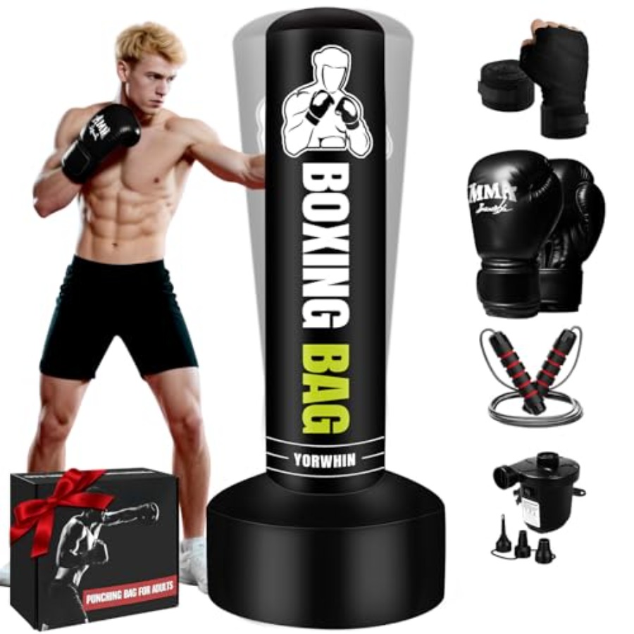 Boxing Bag Stand - Vrijstaande bokszak voor volwassenen tieners 70''