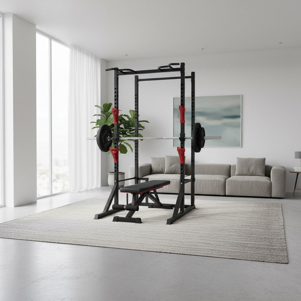 Verstelbaar Power Rack met Pul - Home Gym Equipments recensie en prijs