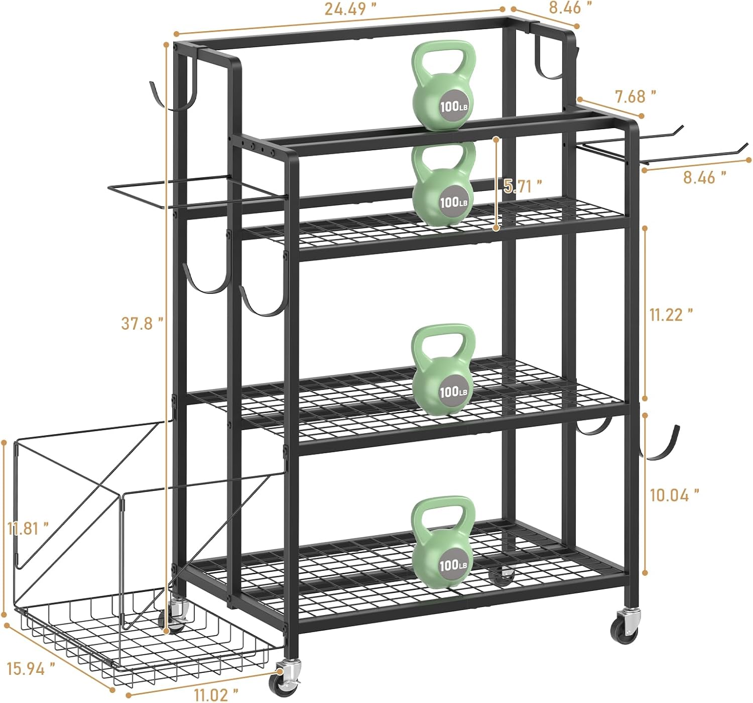 Opbergruimte voor thuisgym, ge - Home Gym Equipments recensie en prijs