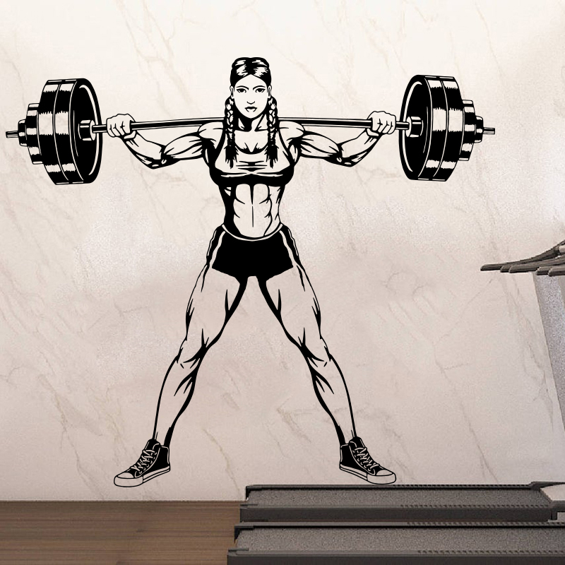 Grote Gym Vrouw Halters Muurta - Home Gym On Wall recensie en prijs