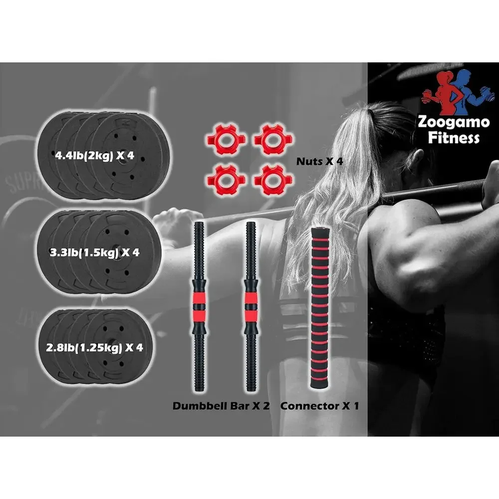 44Lb verstelbare dumbbellset m - Home Gym Dumbbell Set recensie en prijs