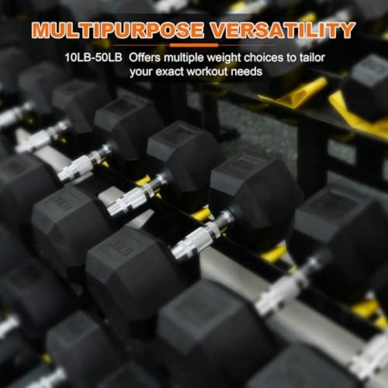 Halters met rubberen coating v - Home Gym Dumbbell Set recensie en prijs
