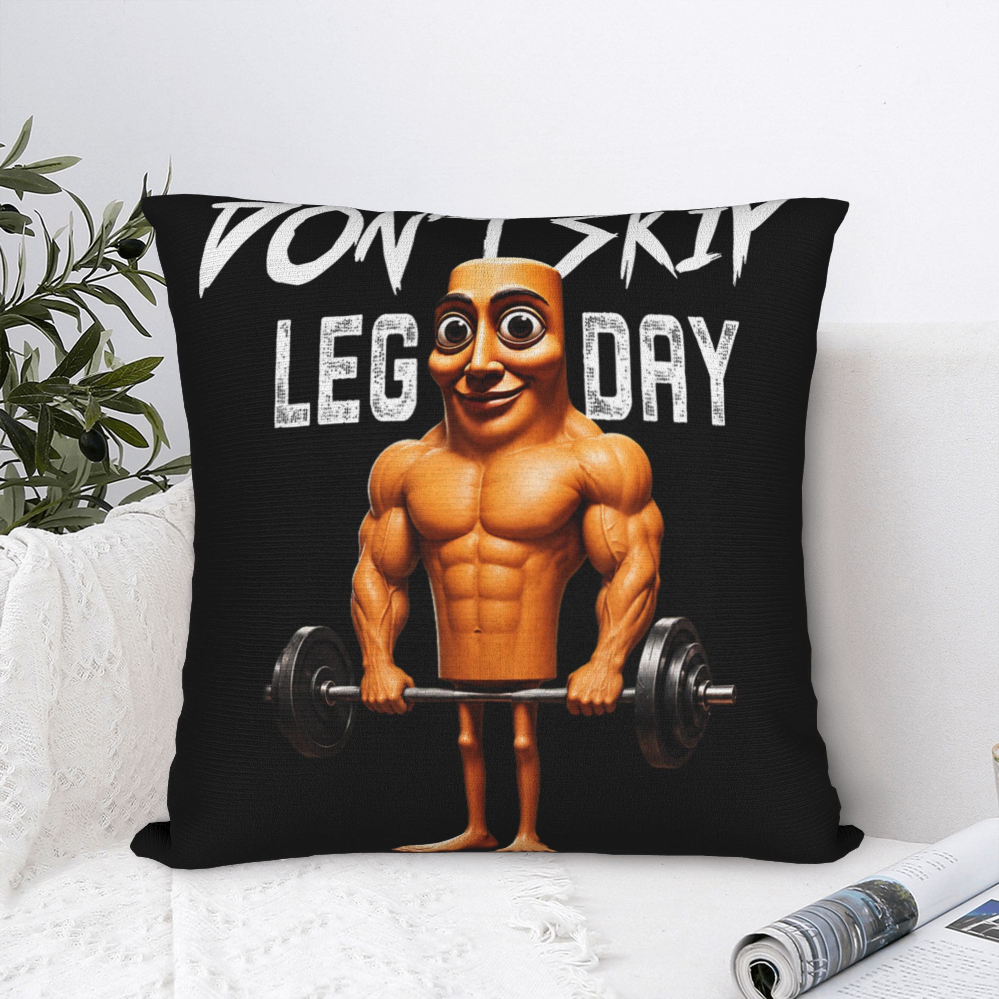 Kussensloop 'Don't Skip Leg Da - Home Gym Leg Day recensie en prijs