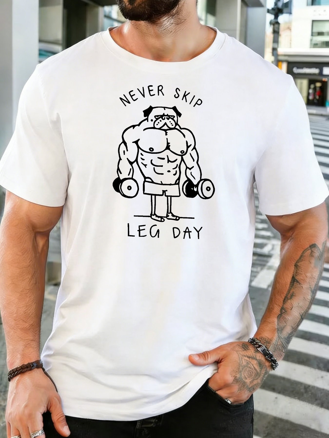 Herenshirt Gym Fitness Gespier - Home Gym Leg Day recensie en prijs