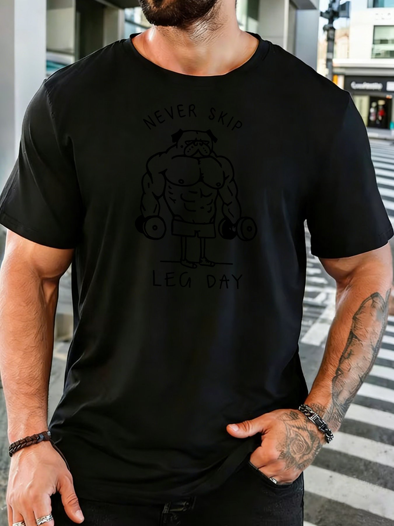 Herenshirt Gym Fitness Gespier - Home Gym Leg Day recensie en prijs