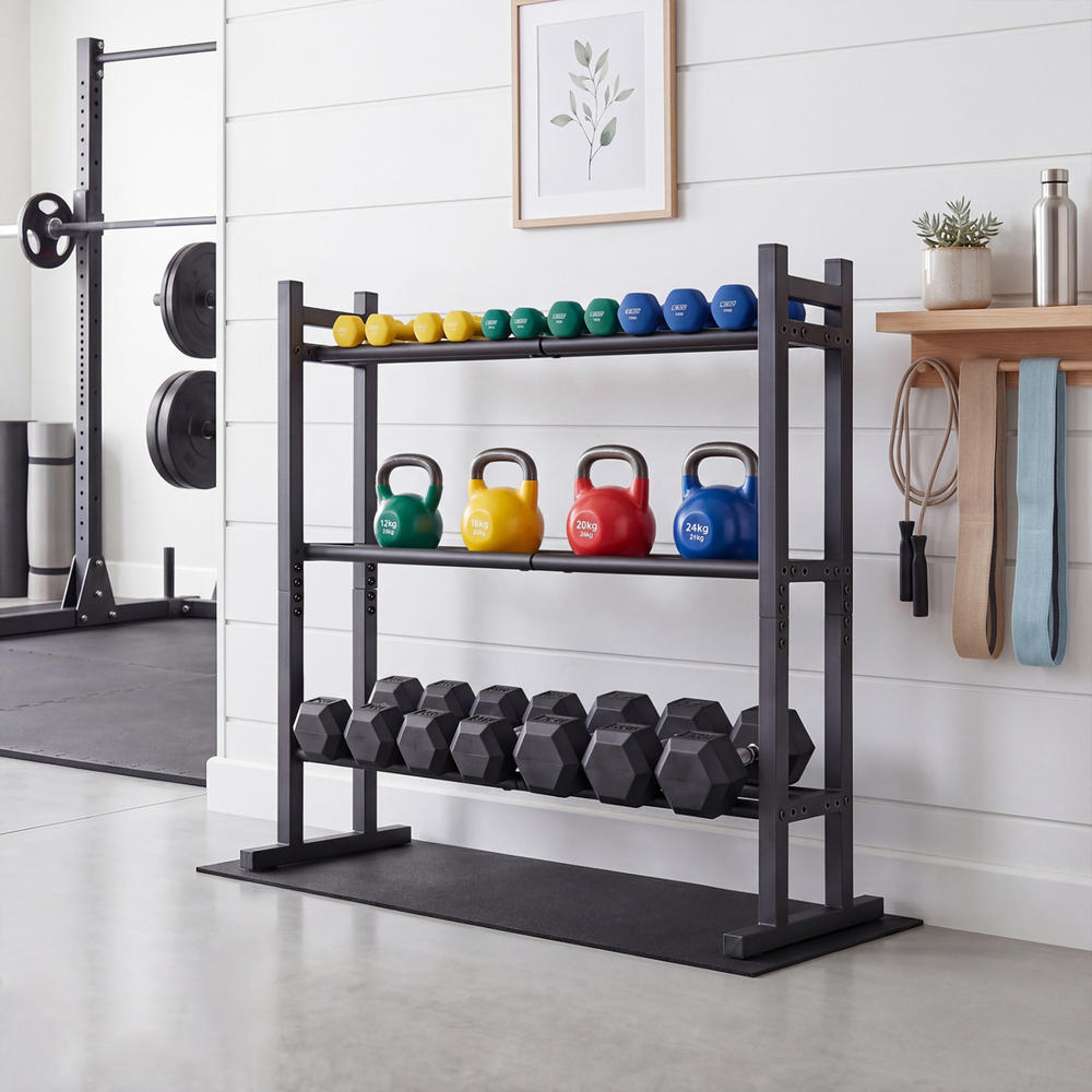 Zware 3-laags dumbbellrek, poe - Home Gym Equipments recensie en prijs