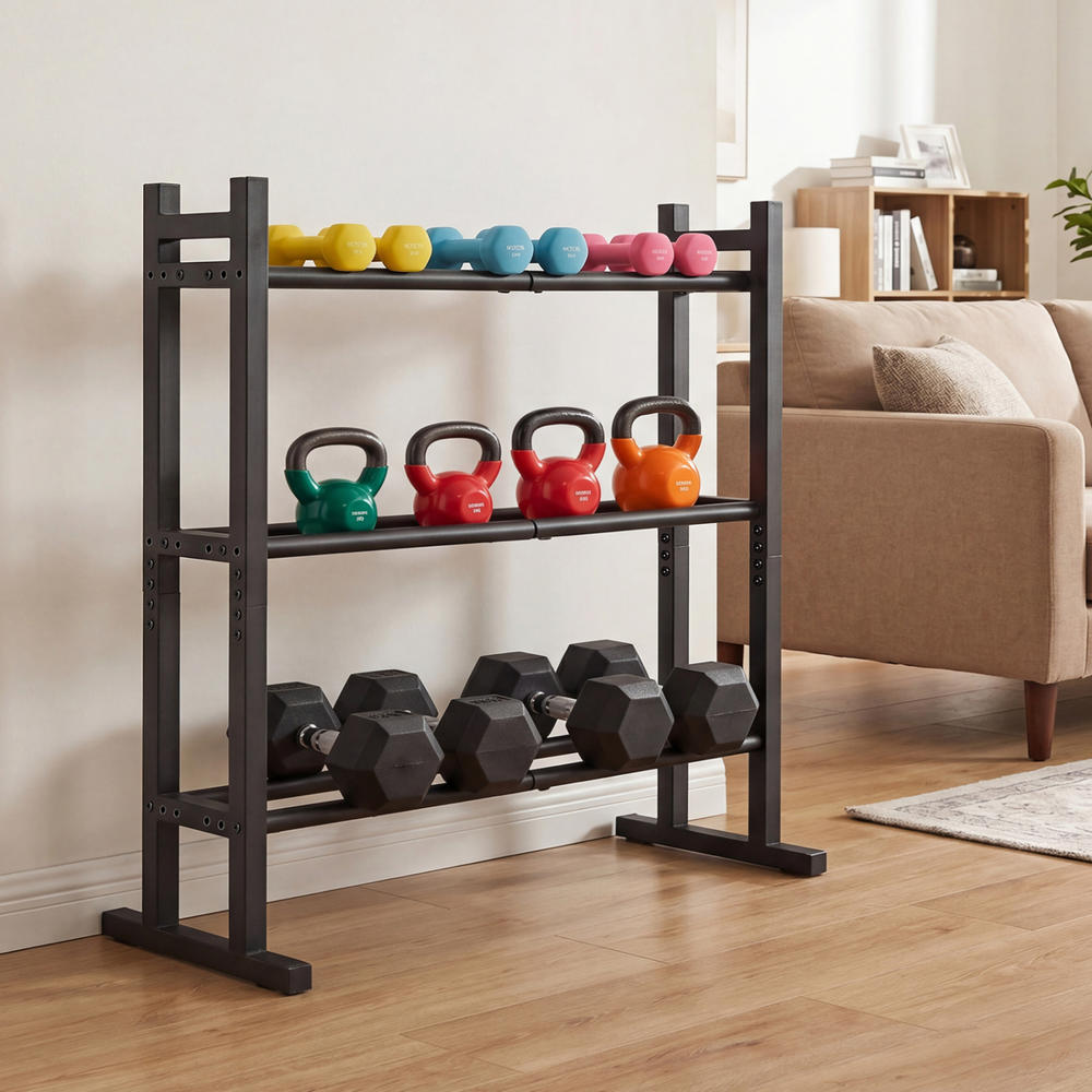 Zware 3-laags dumbbellrek, poe - Home Gym Equipments recensie en prijs